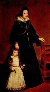 Diego Velazquez Portrat Dona Antonia Ipenarrieta mit einem Sohn oil painting artist